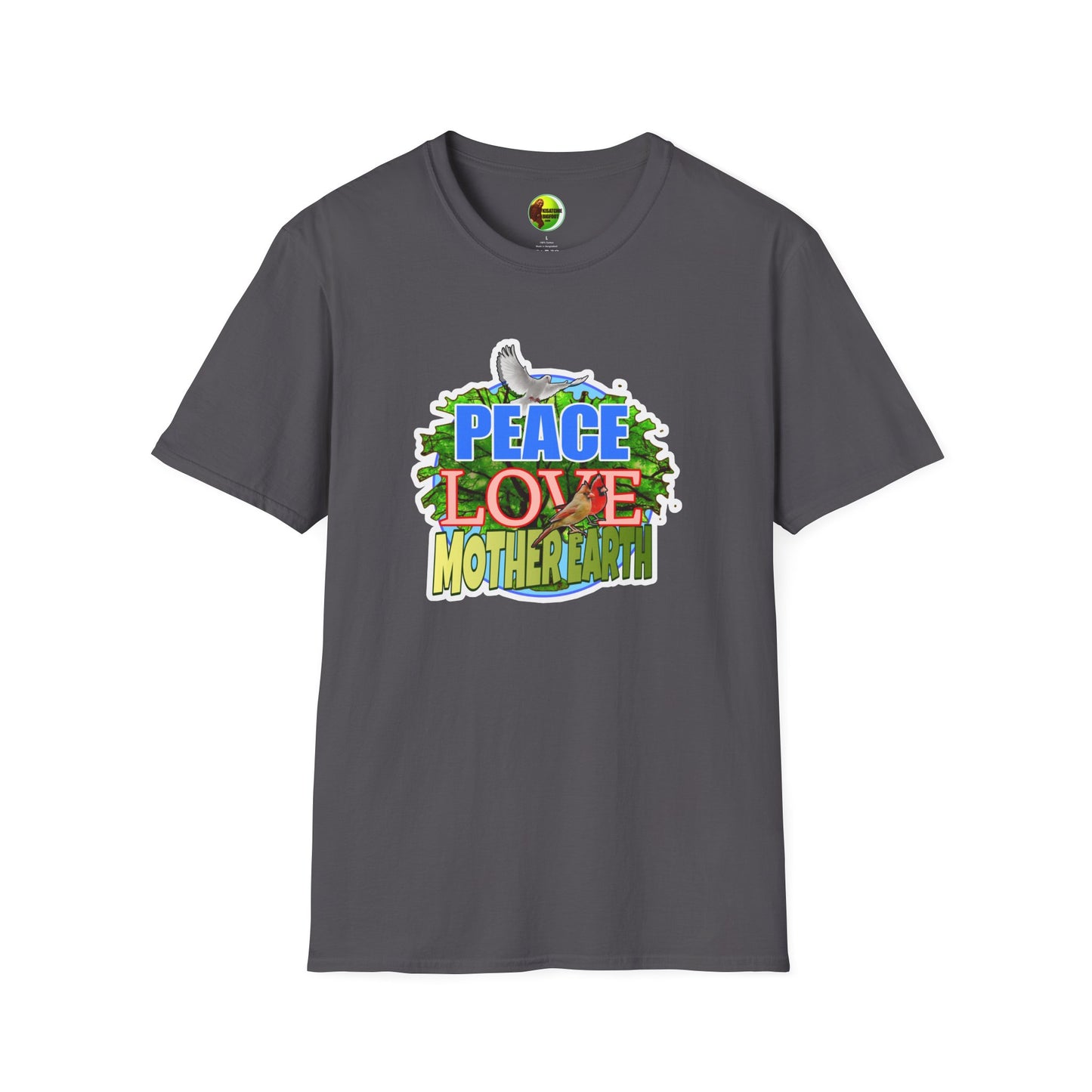 Peace-Love-MotherEarth Unisex Softstyle T-Shirt