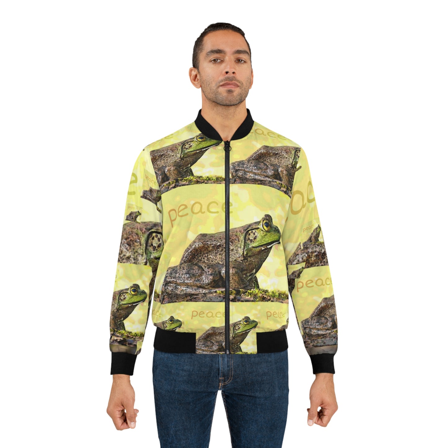 Frog of Peace Full-Zip Bomber Jacket