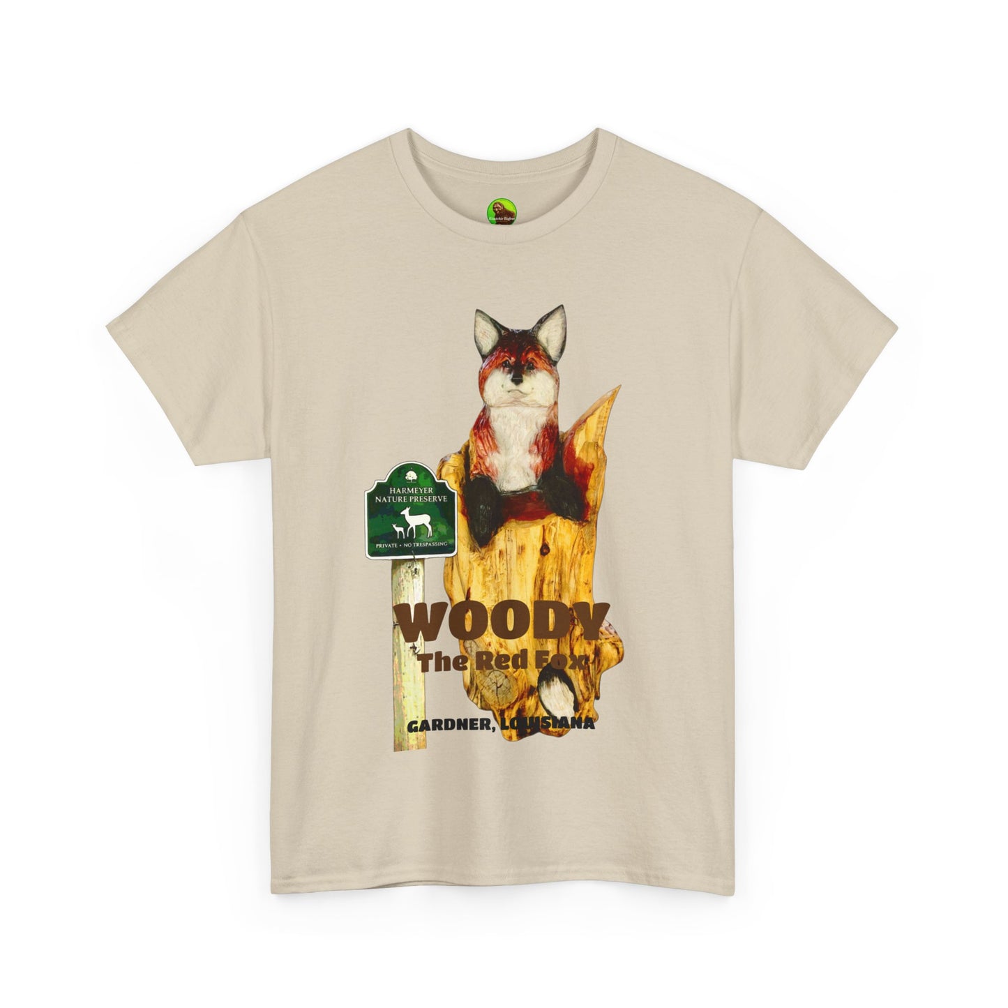 Woody the Red Fox Unisex Hvy Cotton Tee