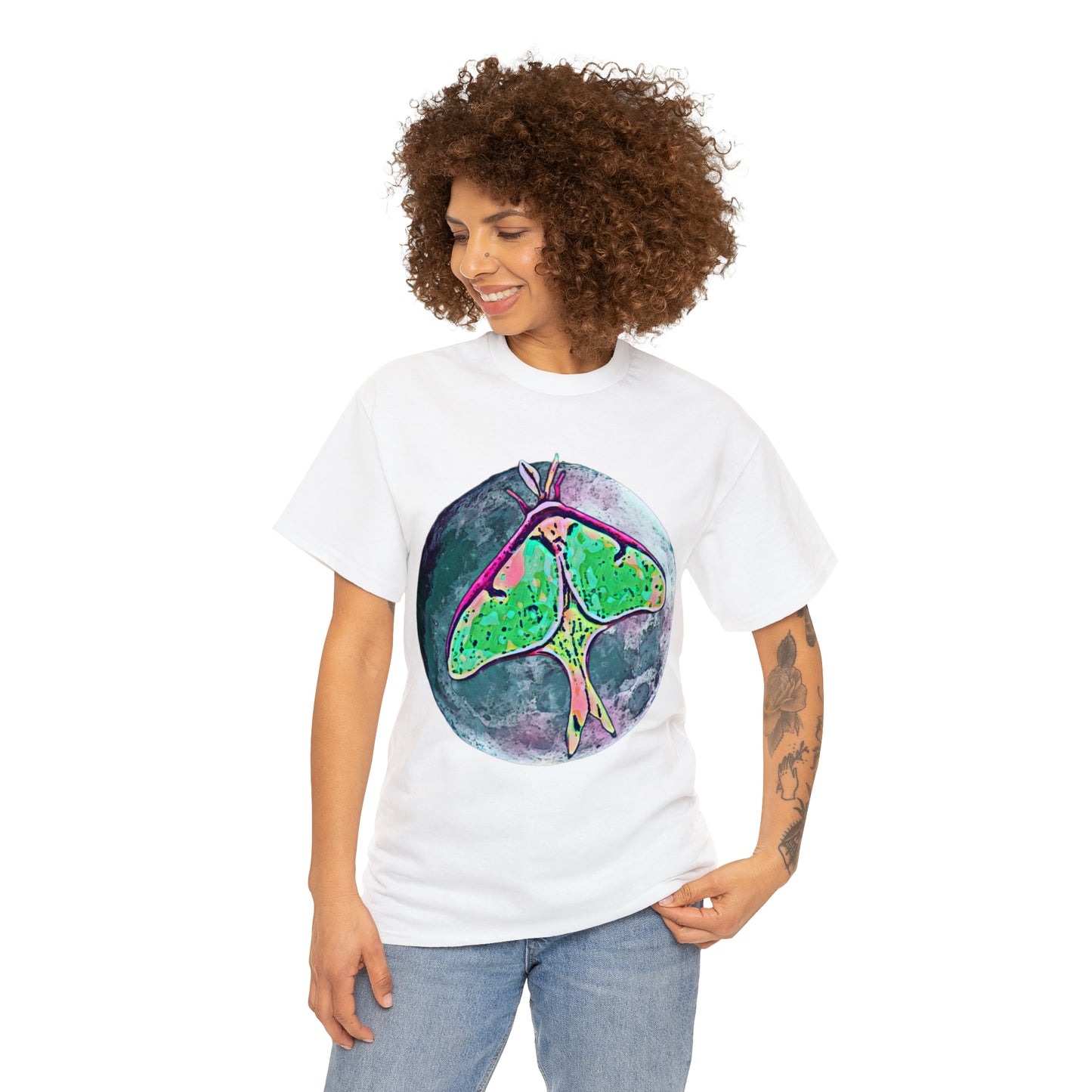 Luna Moth Unisex Heavy Cotton Tee