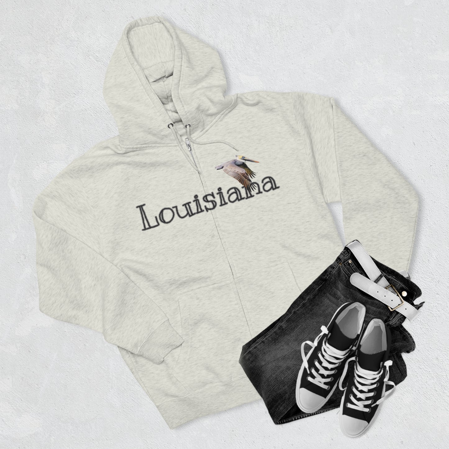 Unisex Premium Louisiana Full-Zip Hoodie