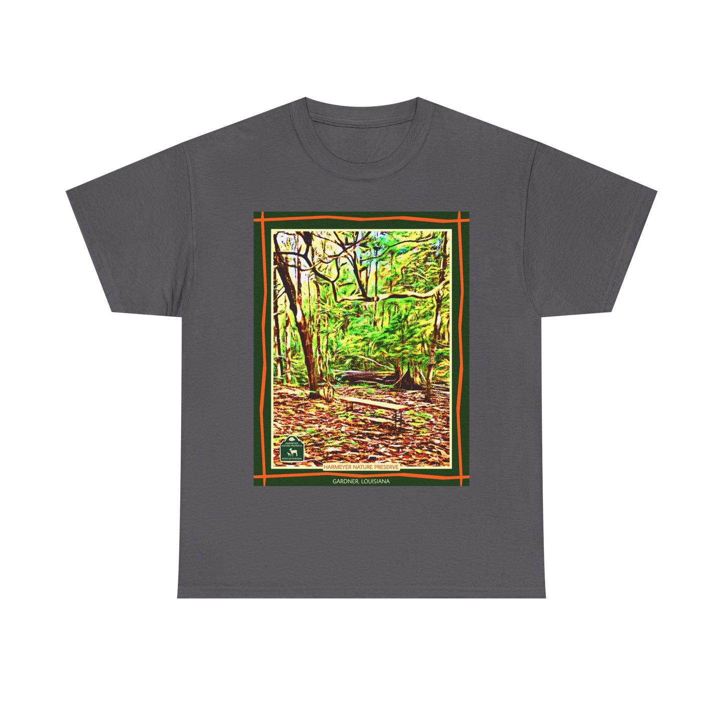 Harmeyer Nature Preserve Tee — Stylized Nature Park Graphic