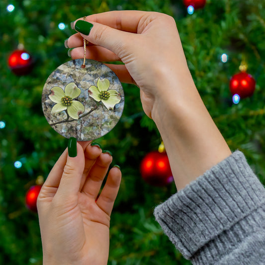 Porcelain Dogwoods Ornament