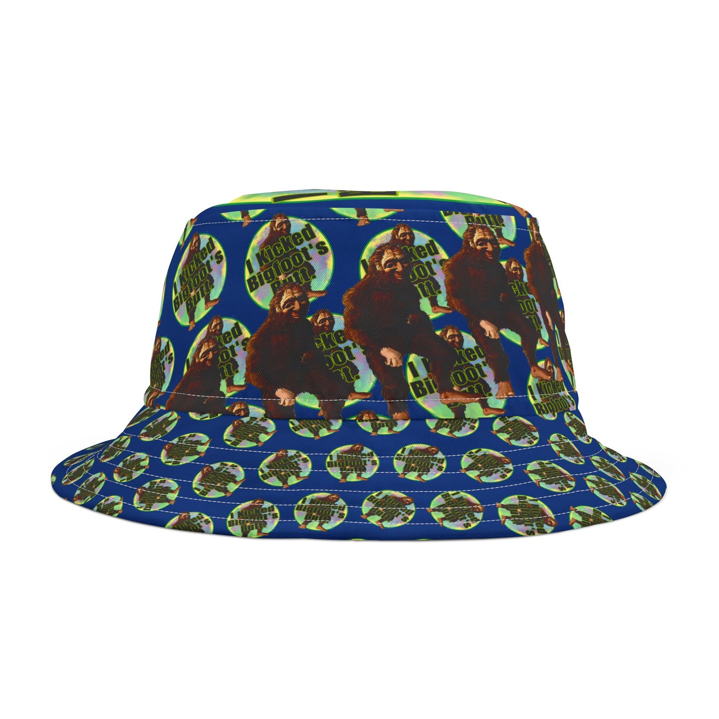 I Kicked Bigfoot's Butt Bucket Hat — Funny Bigfoot Novelty Hat