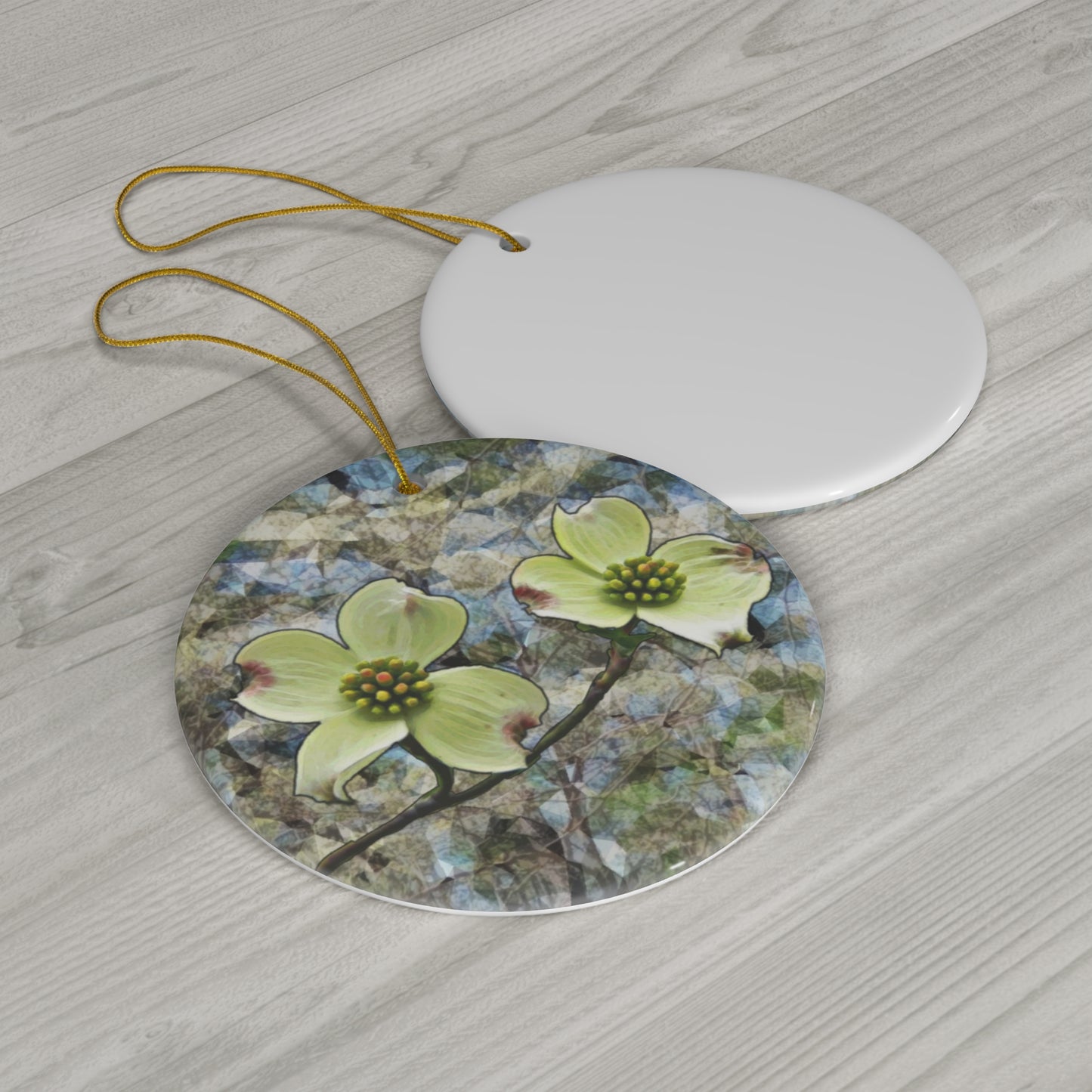 Porcelain Dogwoods Ornament