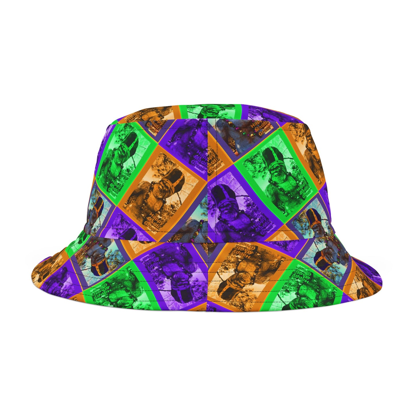 Mardi Gras Bigfoot Bucket Hat