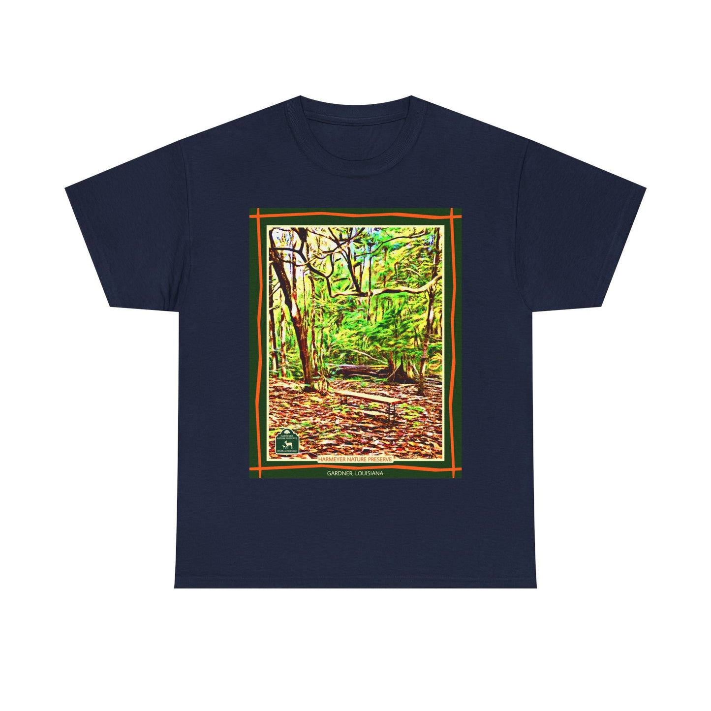 Harmeyer Nature Preserve Tee — Stylized Nature Park Graphic