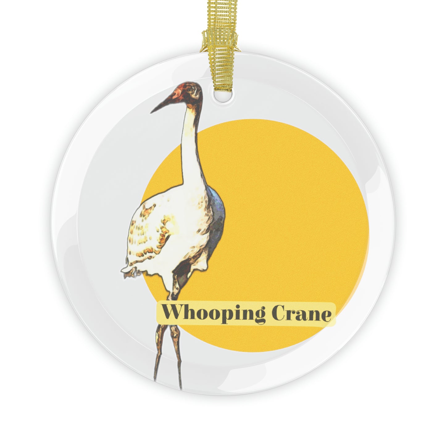 Whooping Crane Glass Ornaments