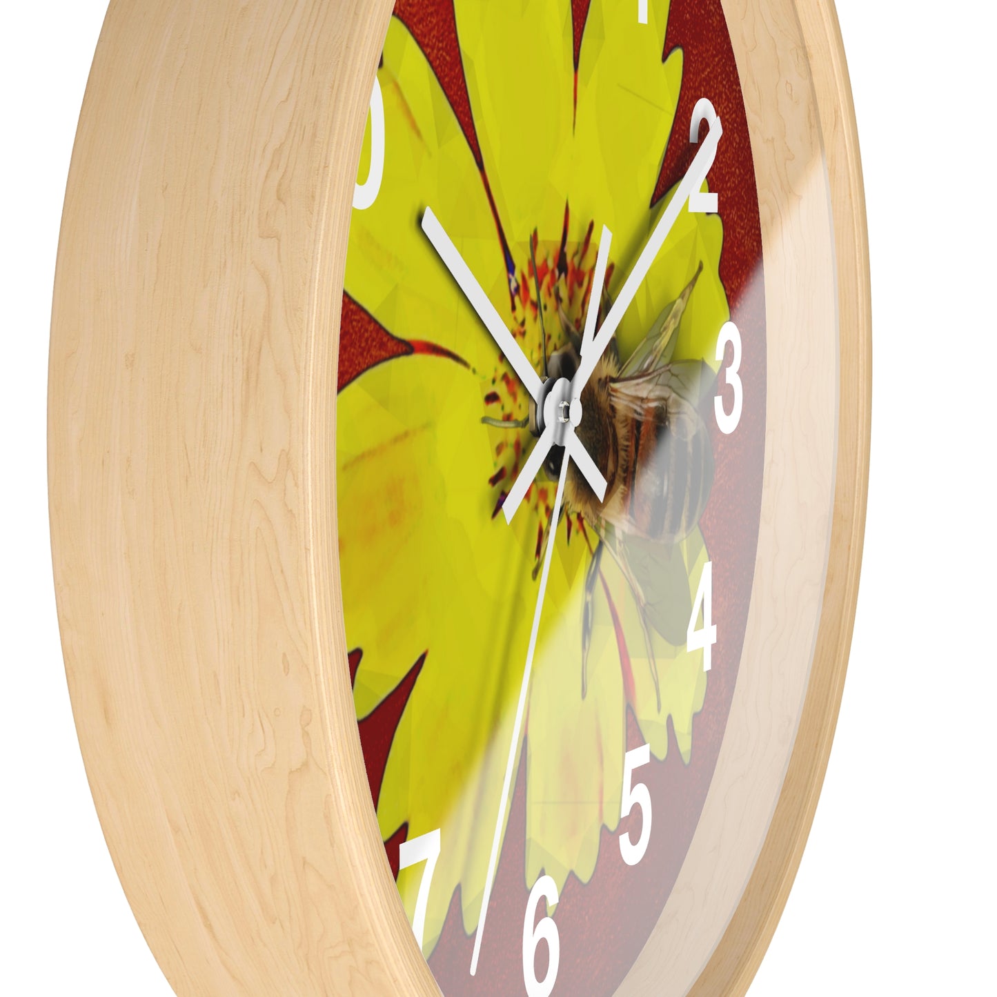 Bee and Flower Wall Clock