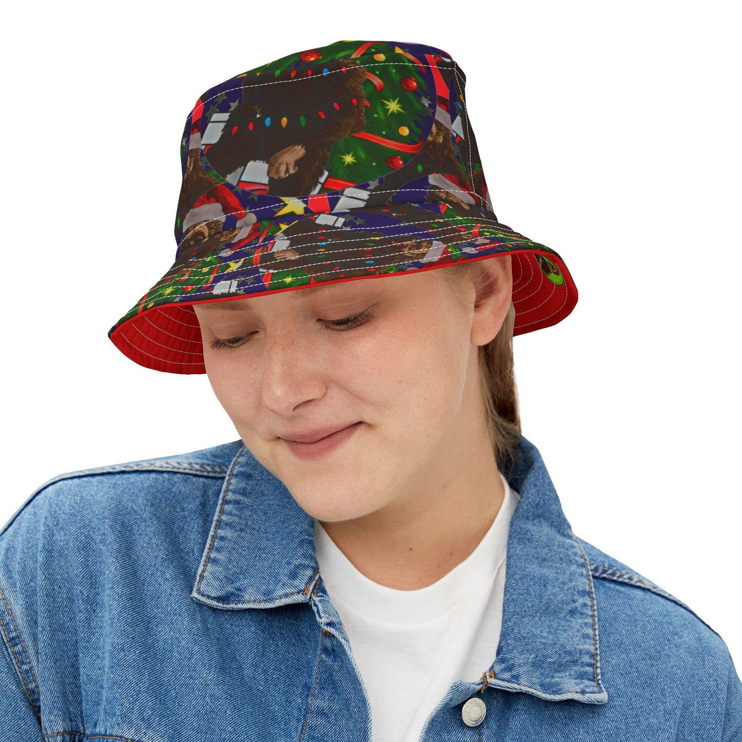 Santa Bigfoot Bucket Hat