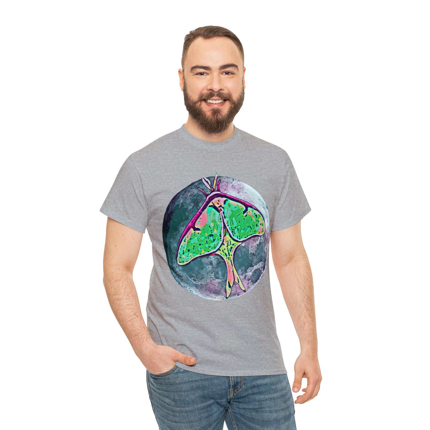 Luna Moth Unisex Heavy Cotton Tee