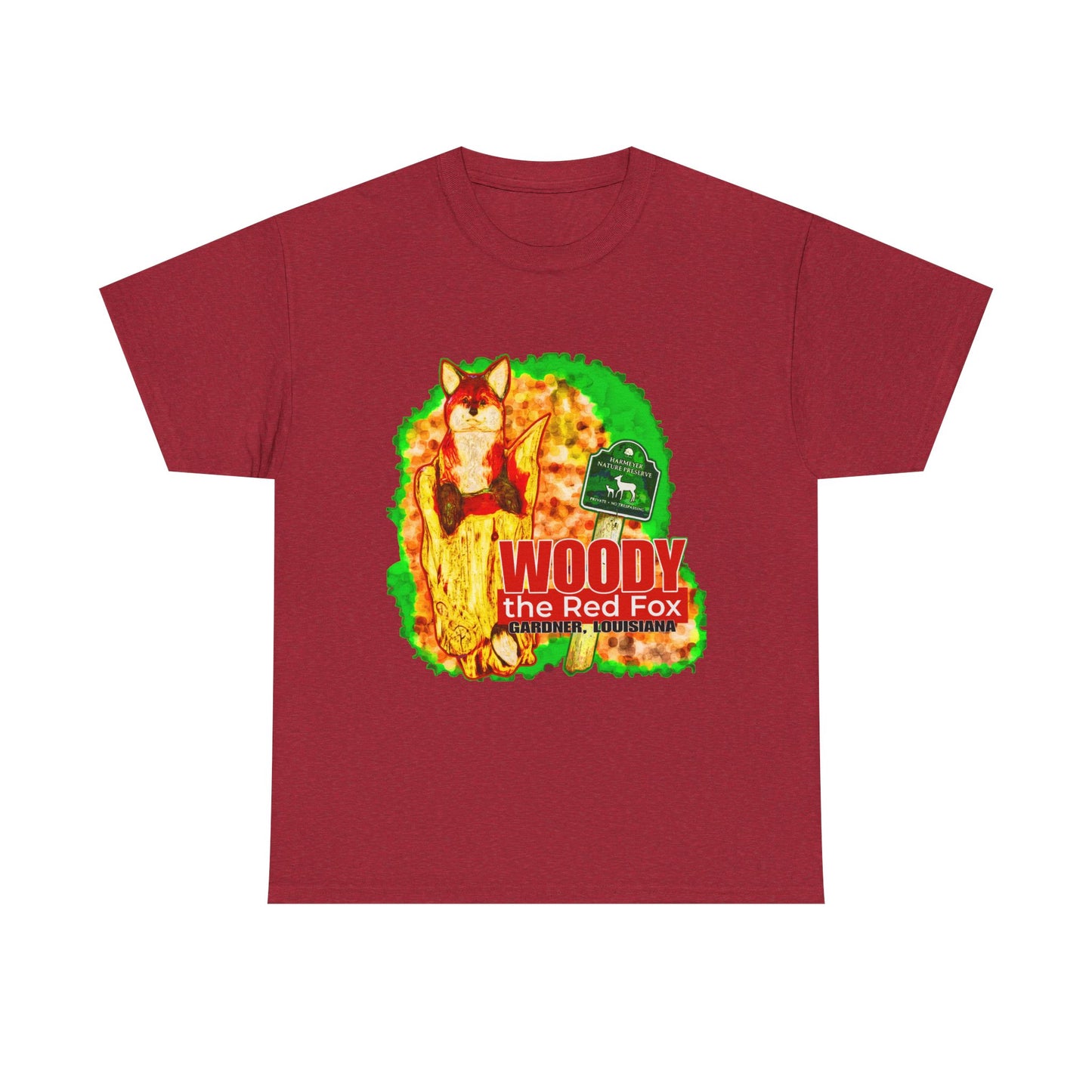 Woody the Red Fox Unisex Heavy Cotton Tee - Graphic Tee