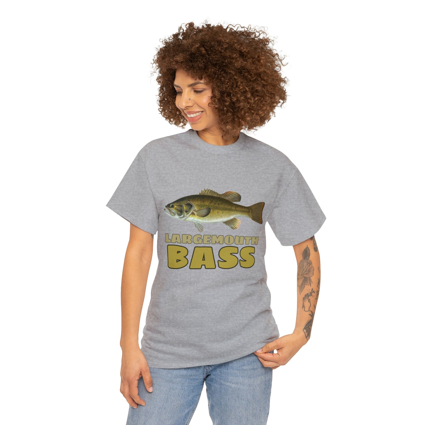 Largemouth Bass Unisex Heavy Cotton Tee