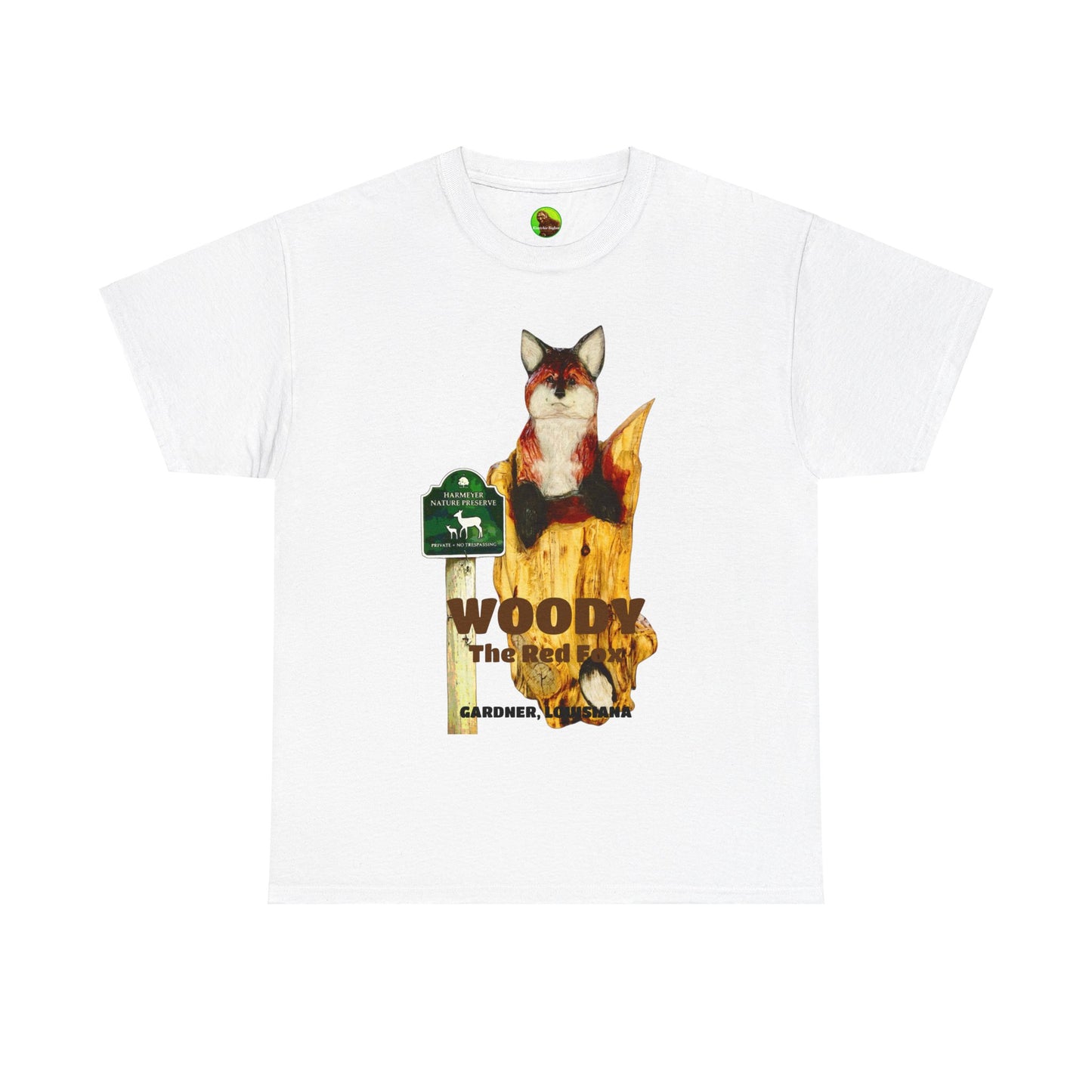 Woody the Red Fox Unisex Hvy Cotton Tee