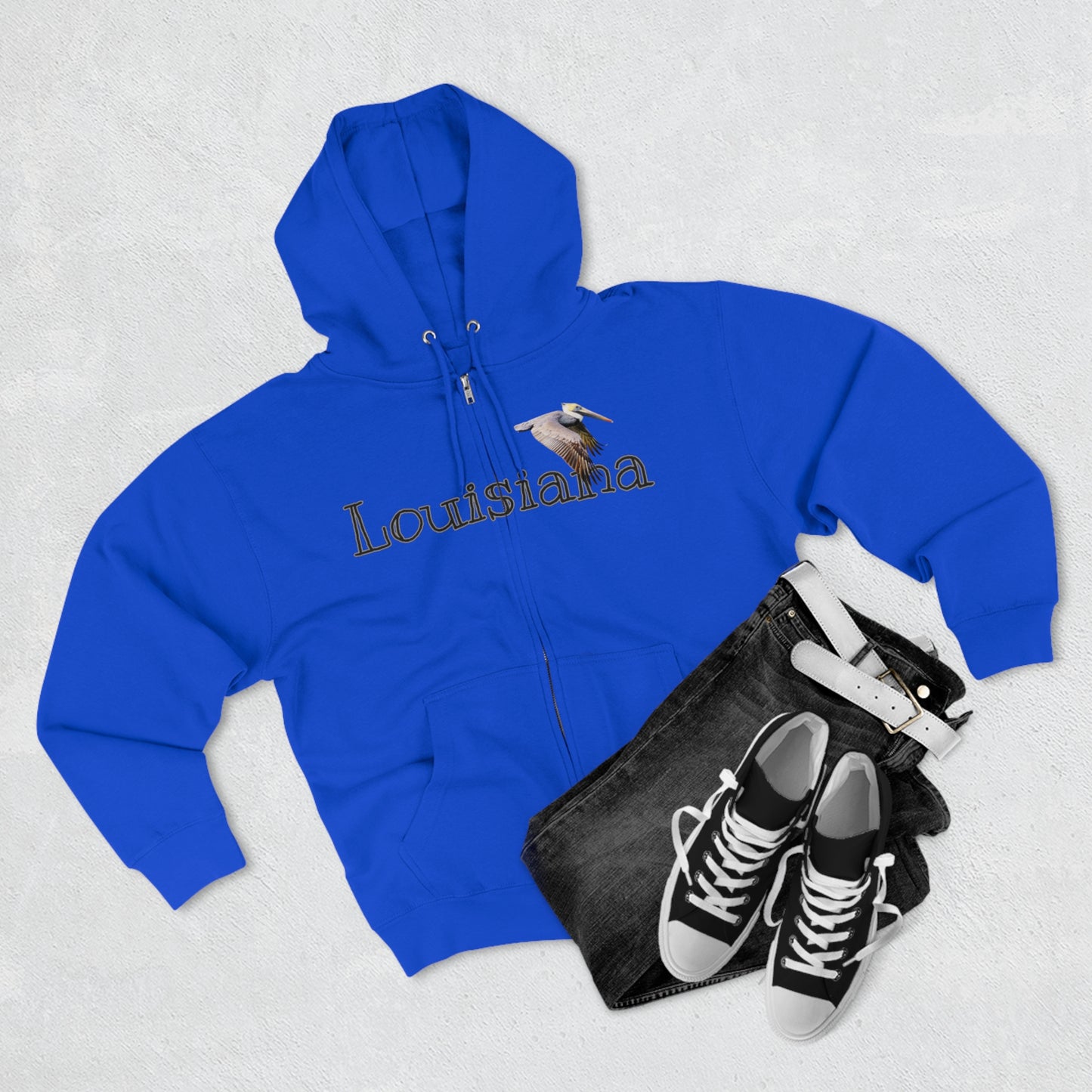 Unisex Premium Louisiana Full-Zip Hoodie