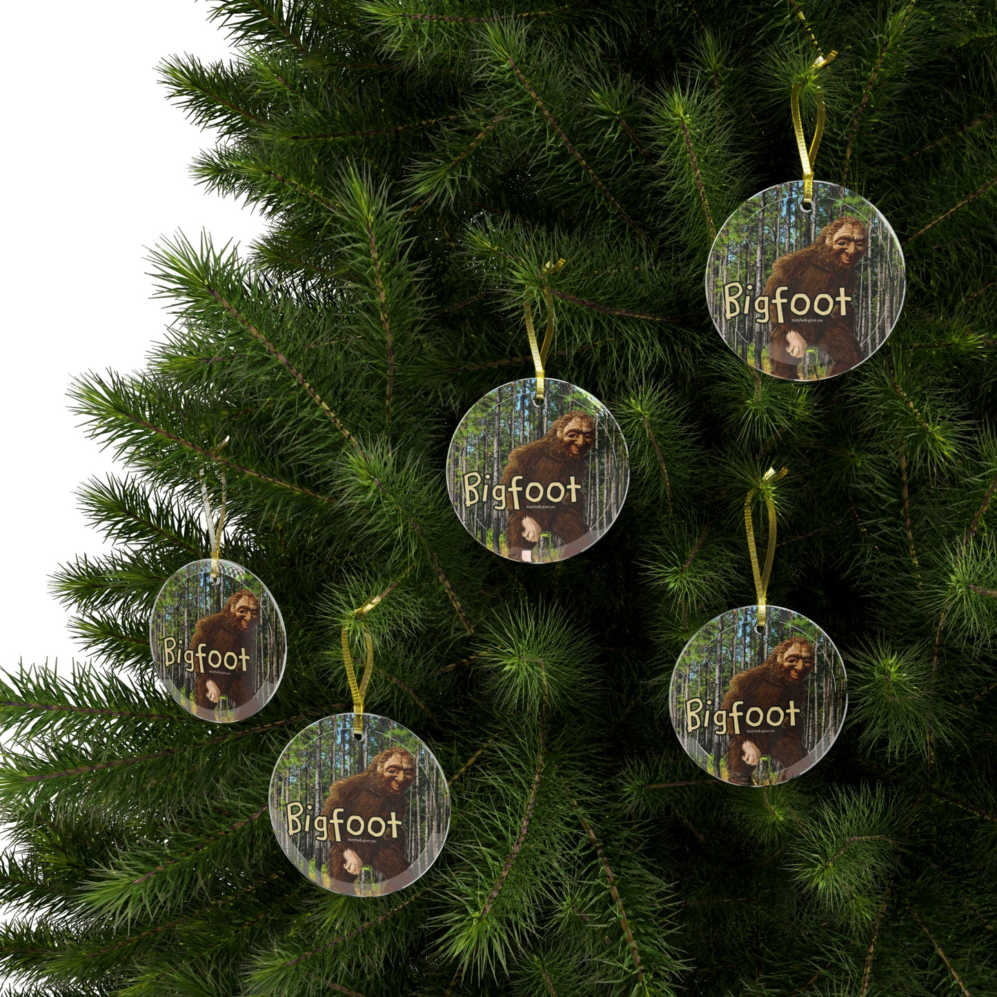 Bigfoot Glass Ornaments