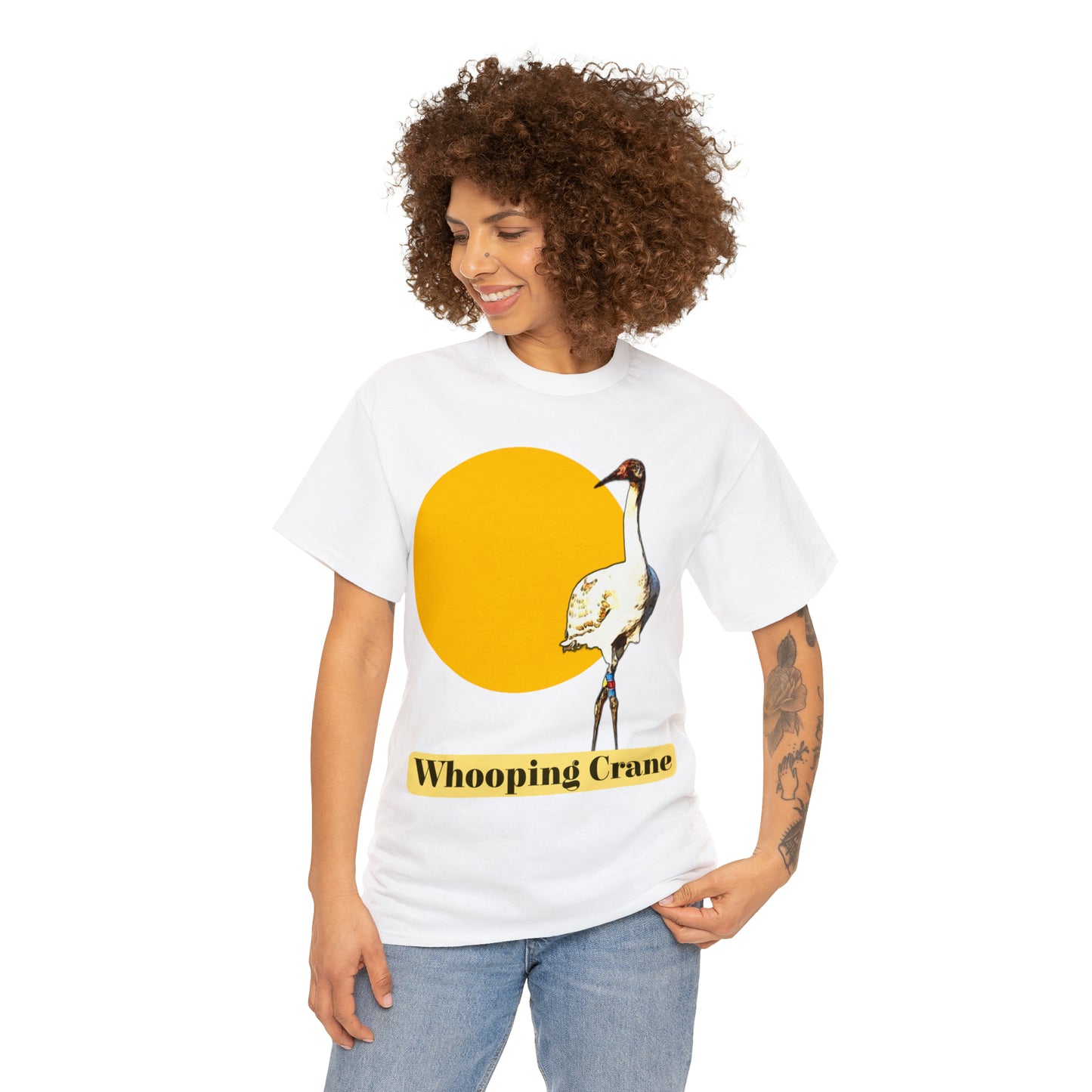 Whooping Crane Unisex Heavy Cotton Tee