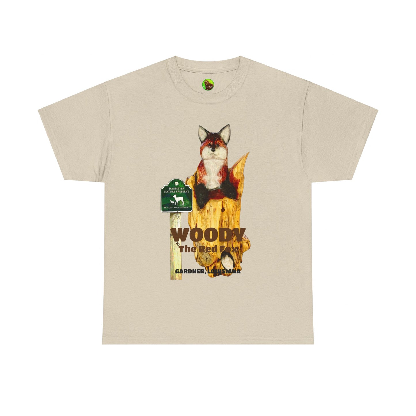 Woody the Red Fox Unisex Hvy Cotton Tee