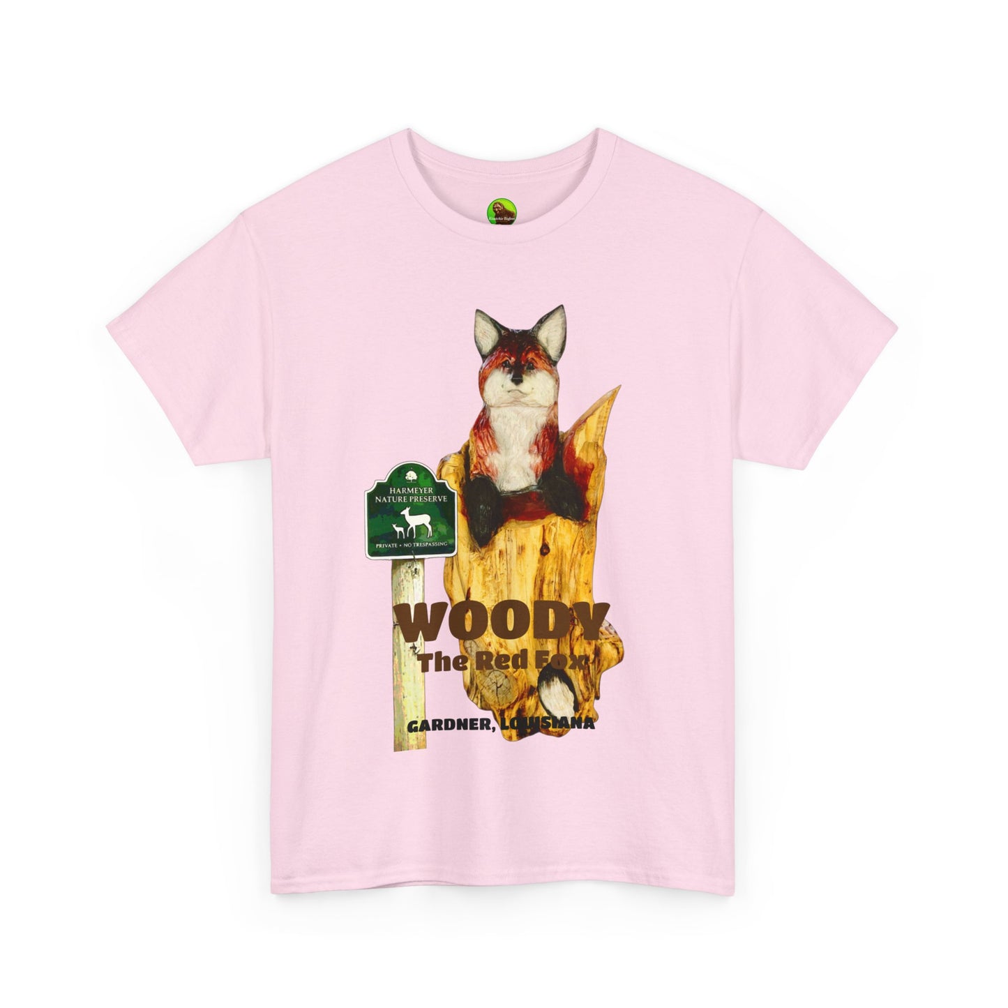 Woody the Red Fox Unisex Hvy Cotton Tee