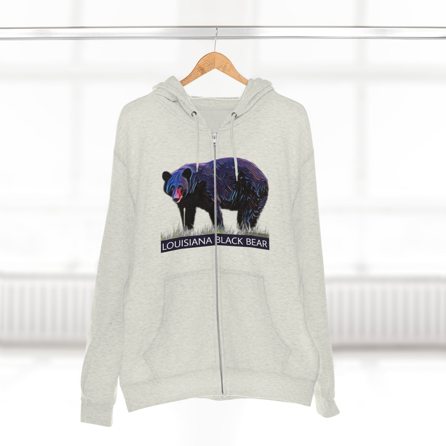 Unisex Premium Louisiana Black Bear Full-Zip Hoodie