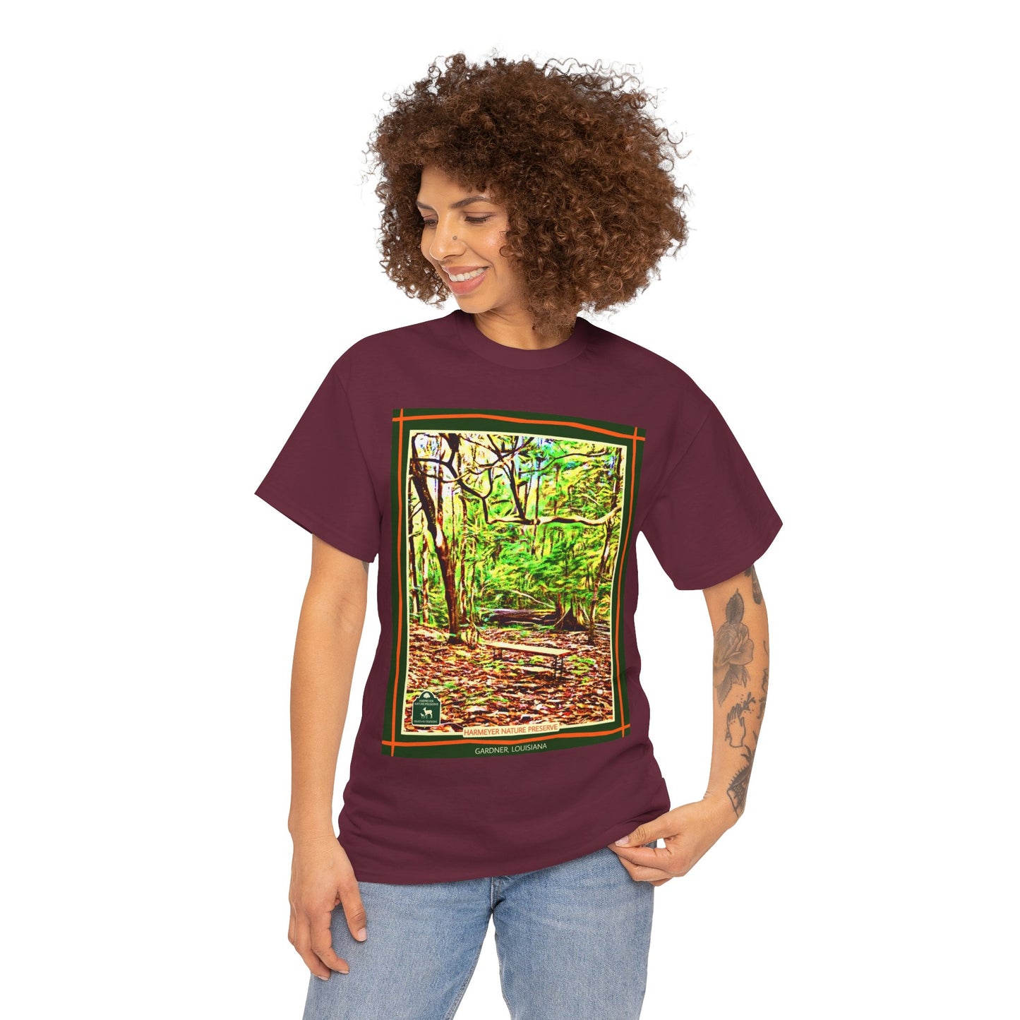 Harmeyer Nature Preserve Tee — Stylized Nature Park Graphic