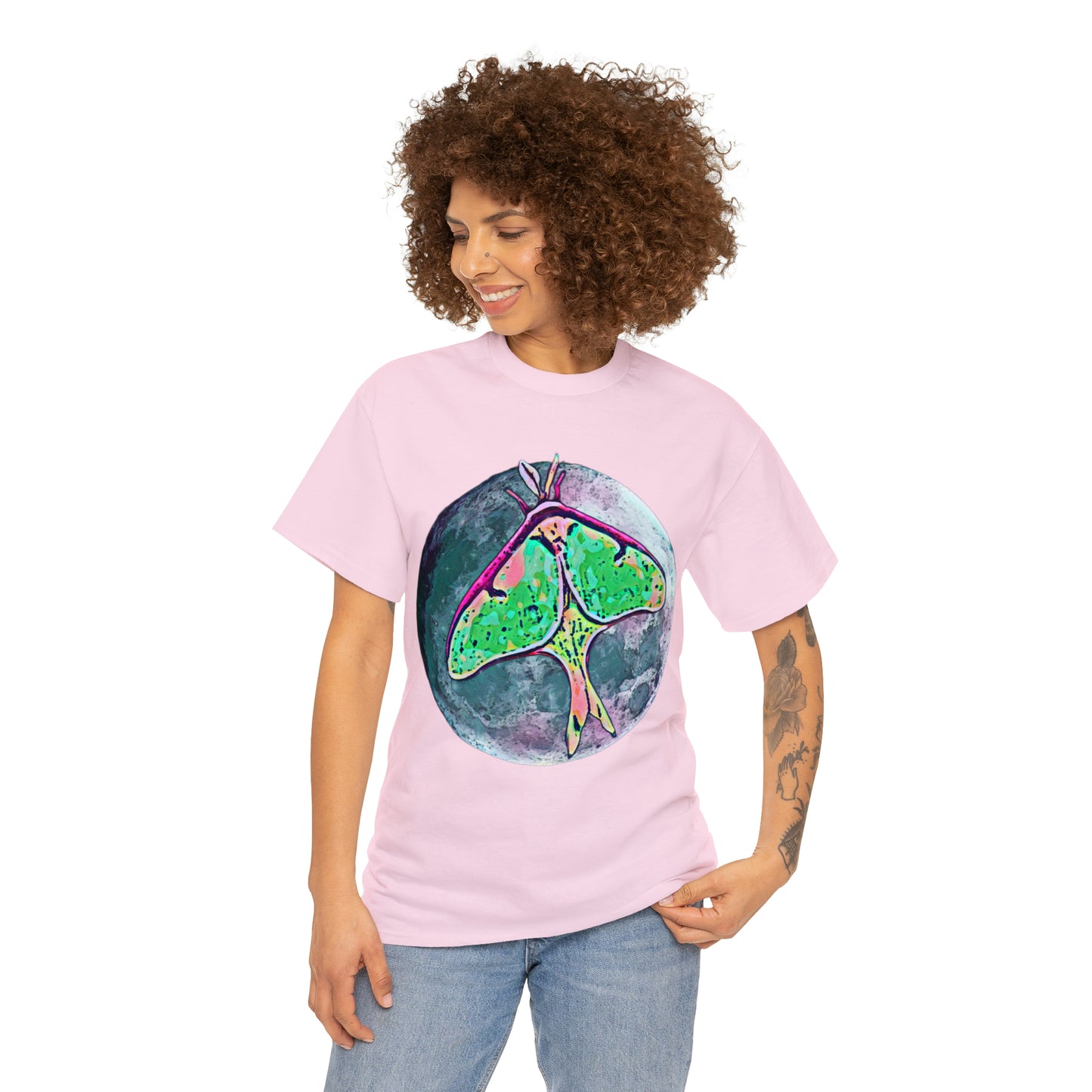 Luna Moth Unisex Heavy Cotton Tee