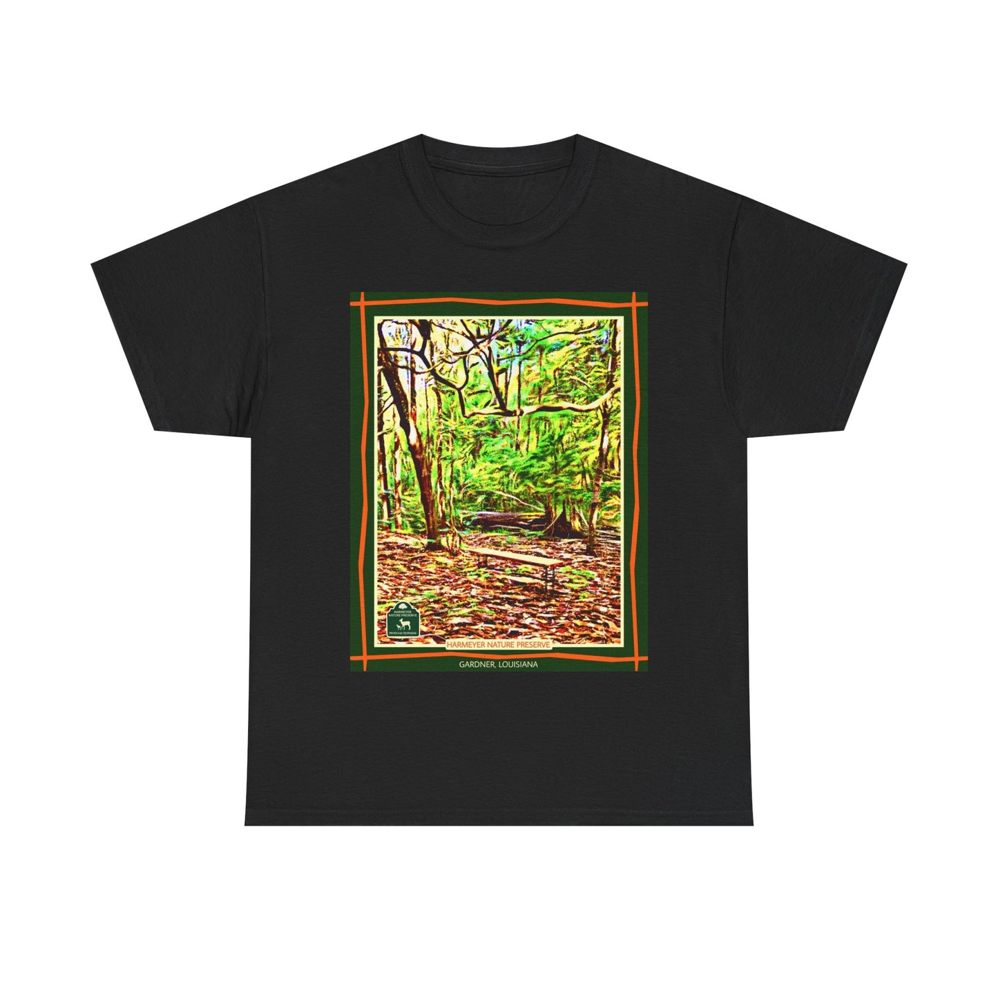 Harmeyer Nature Preserve Tee — Stylized Nature Park Graphic
