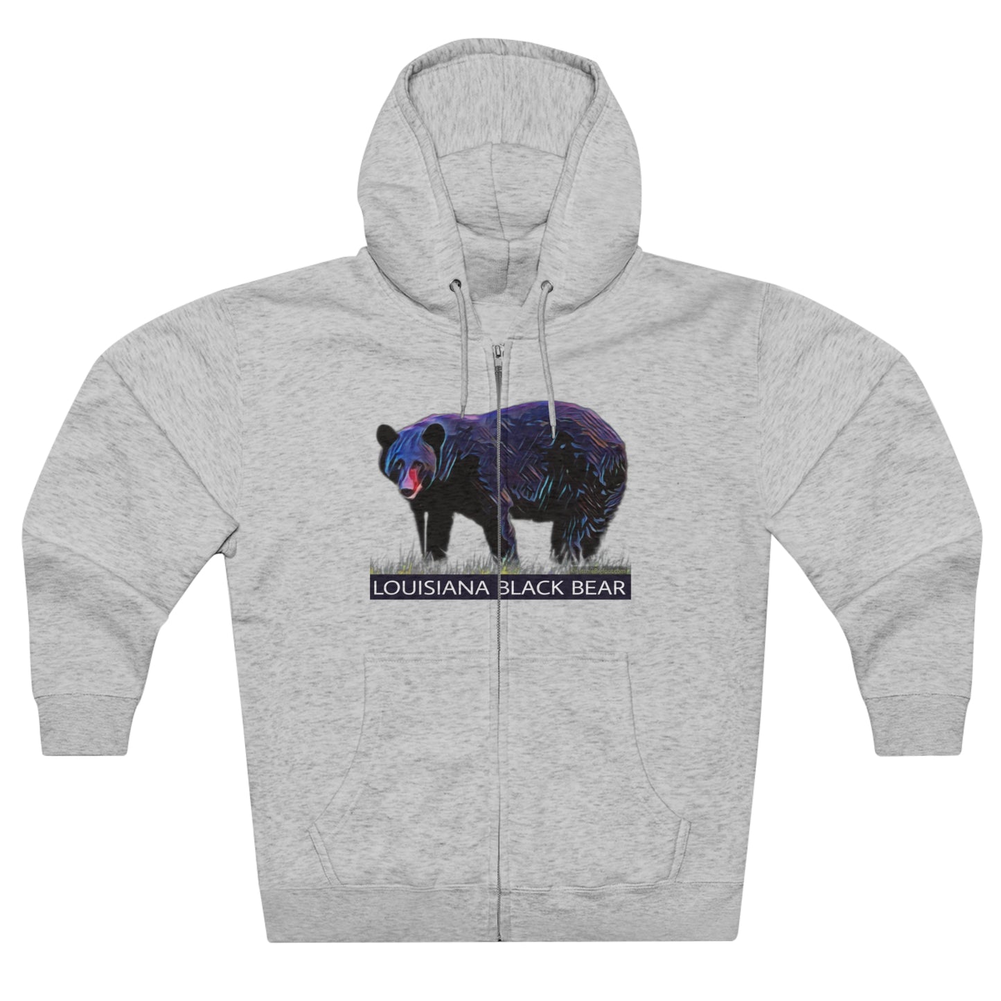 Unisex Premium Louisiana Black Bear Full-Zip Hoodie