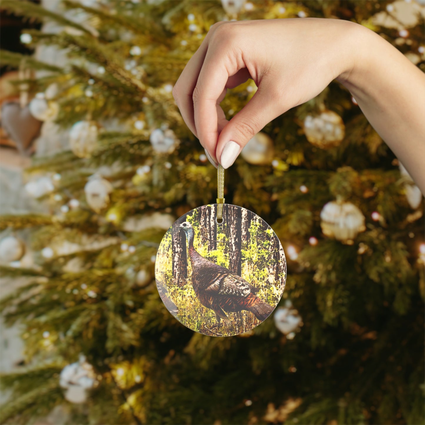 Kisatchie Turkey Glass Ornaments