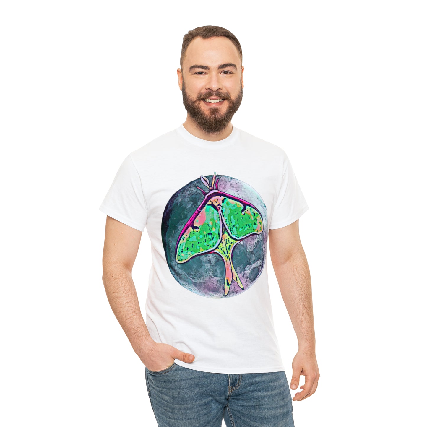 Luna Moth Unisex Heavy Cotton Tee