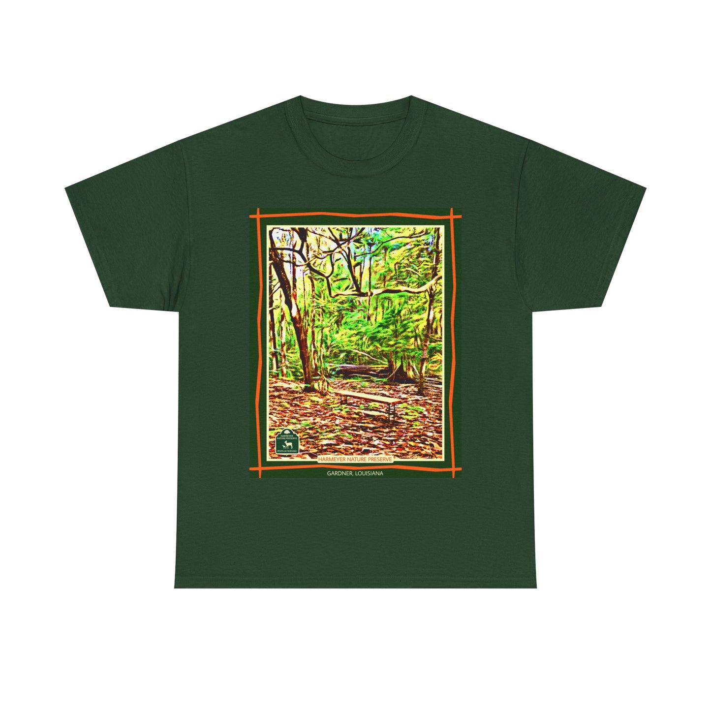 Harmeyer Nature Preserve Tee — Stylized Nature Park Graphic