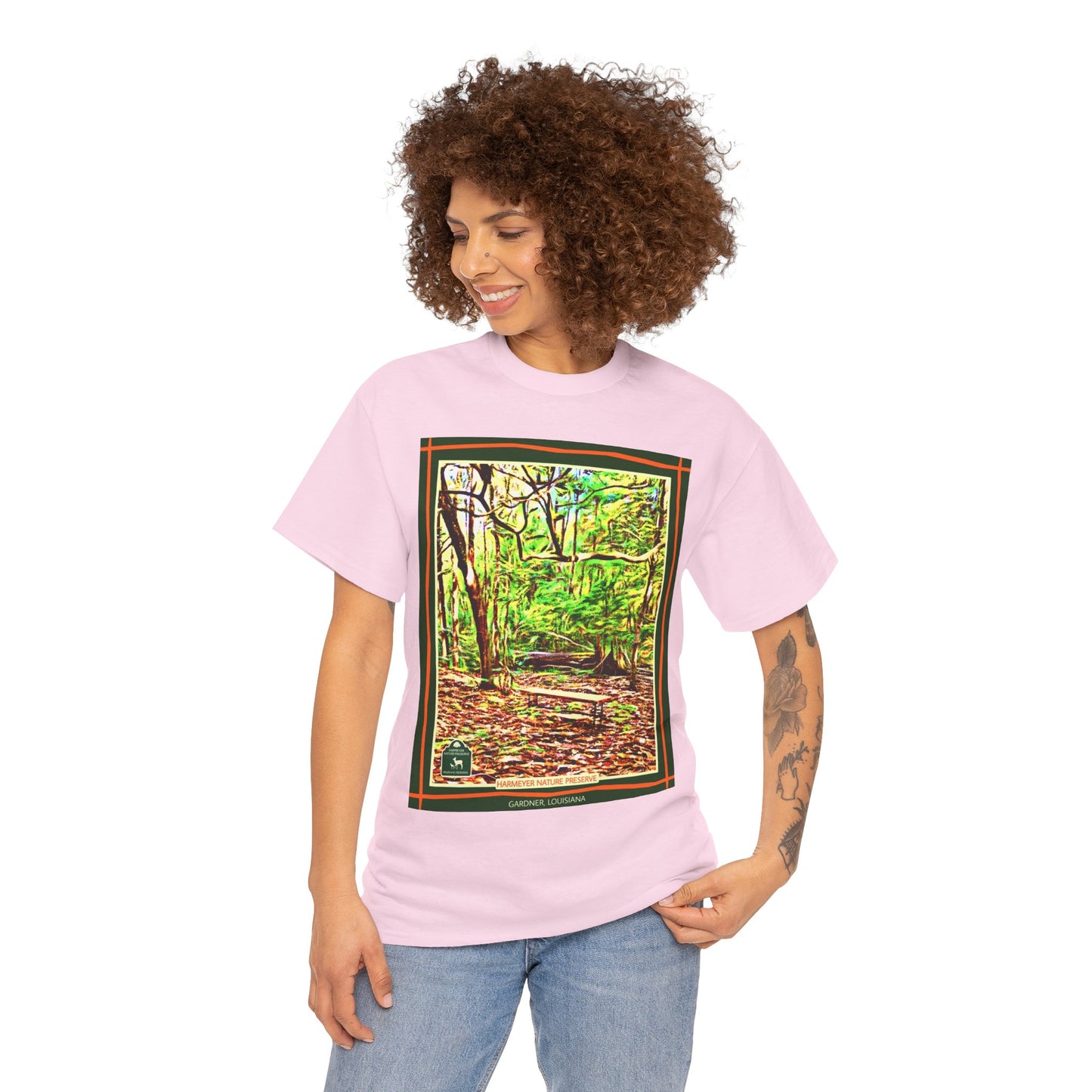 Harmeyer Nature Preserve Tee — Stylized Nature Park Graphic