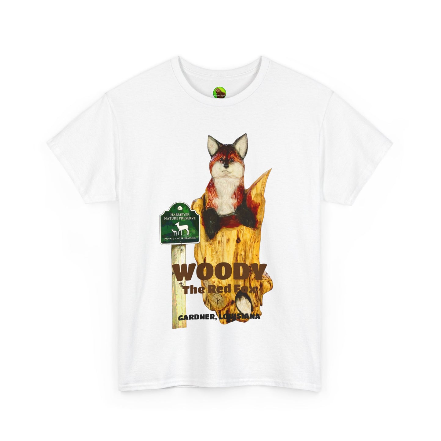 Woody the Red Fox Unisex Hvy Cotton Tee