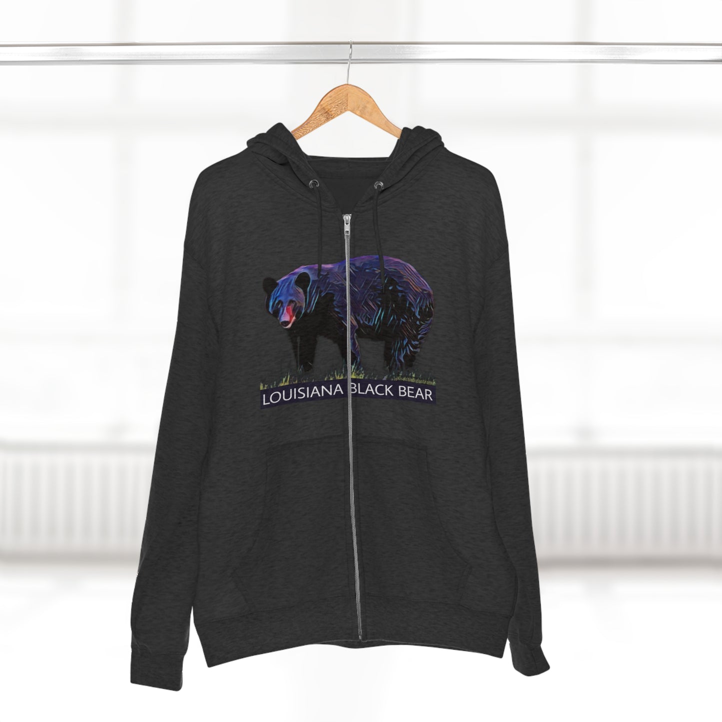 Unisex Premium Louisiana Black Bear Full-Zip Hoodie