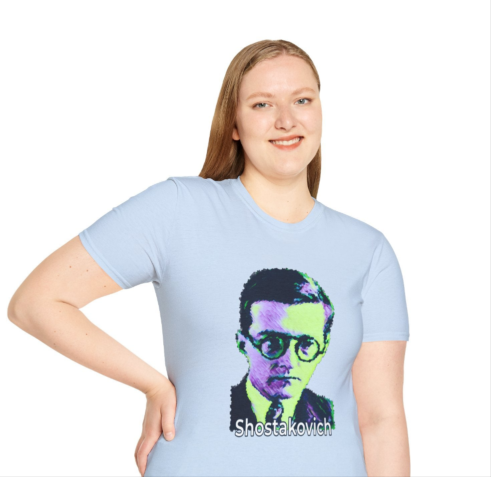 Shostakovich Unisex Softstyle T-Shirt - Perfect for Music Lovers