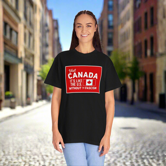 Visit Canada - Unisex Garment-Dyed Tee for Activists