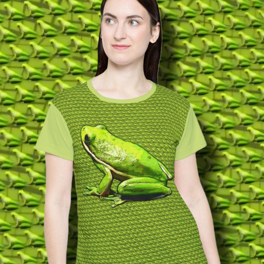Women's Jersey — Kisatchie Tree Frog All-Over Print Sports Tee