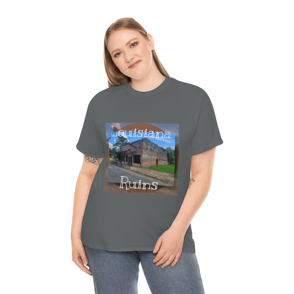 Unisex Louisiana Ruins Heavy Cotton Tee