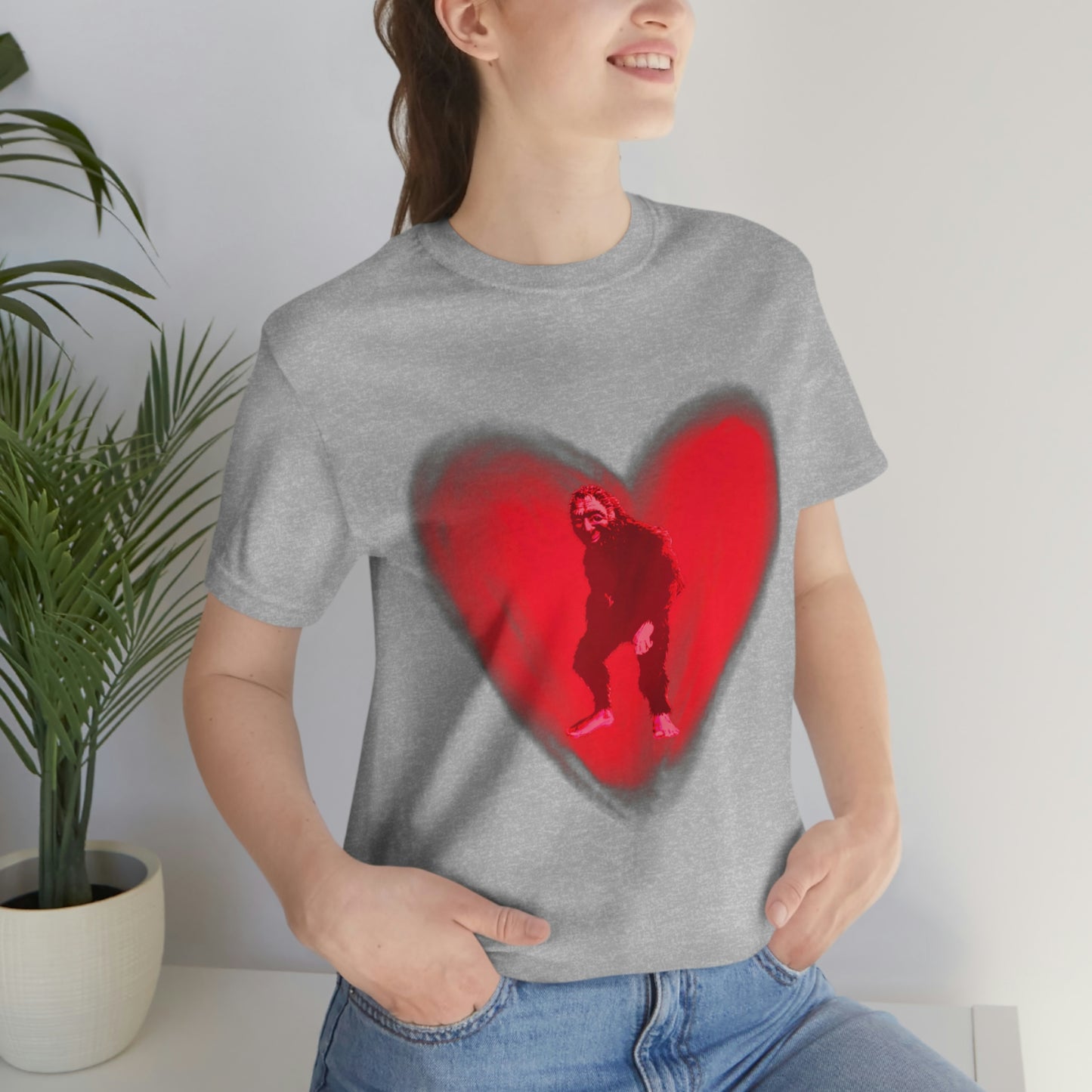 Unisex Bigfoot in My Heart Jersey Tee