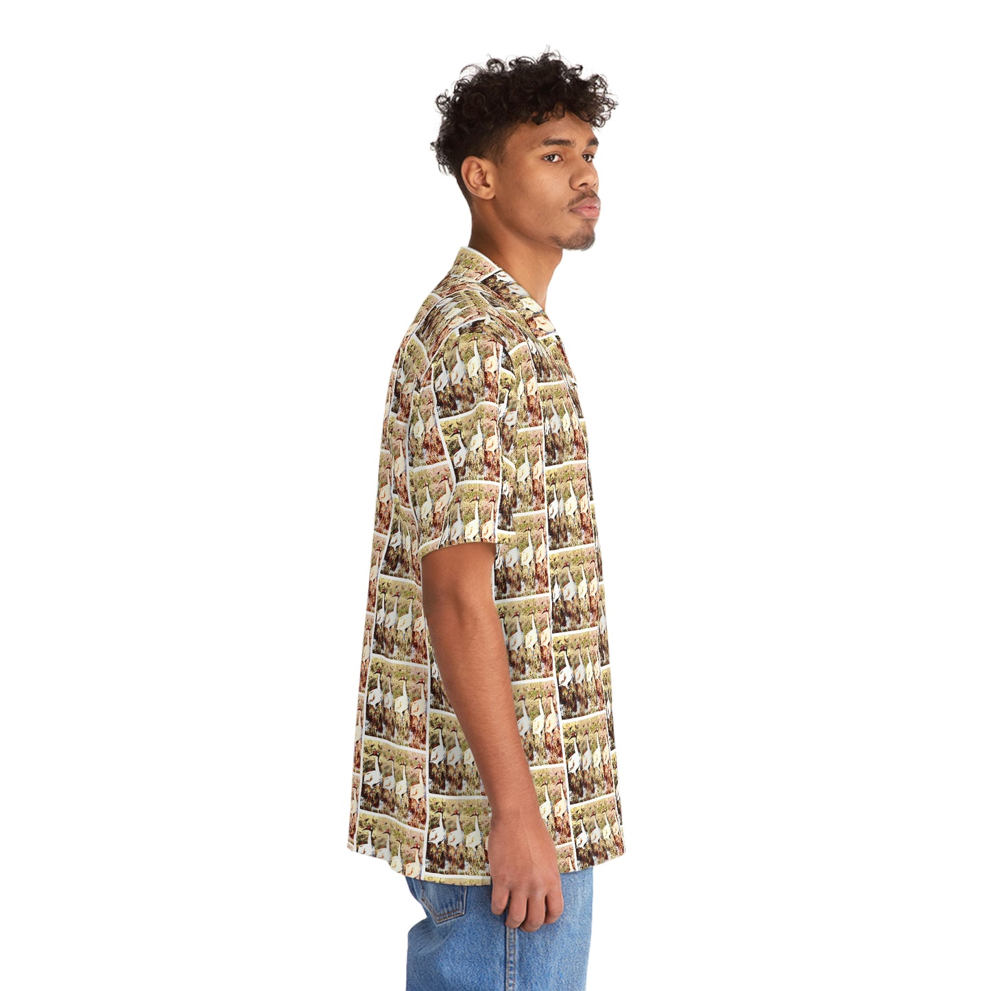 Men's Hawaiian-Style Whooping Cranes Shirt