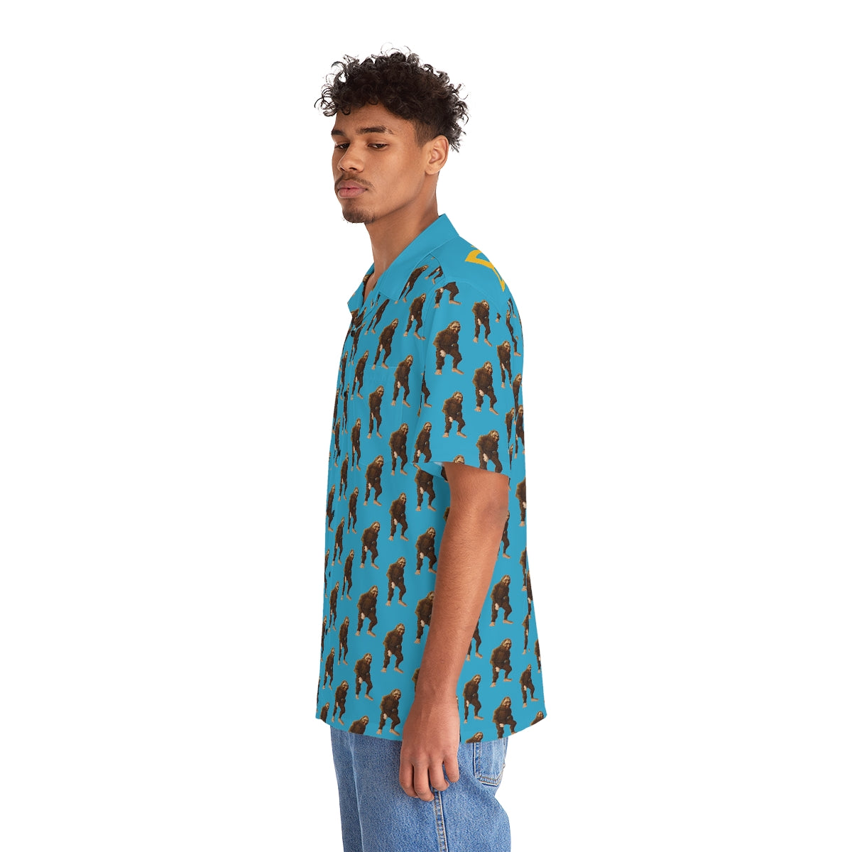 Men's Hawaiian-Style Bigfoot Shirt