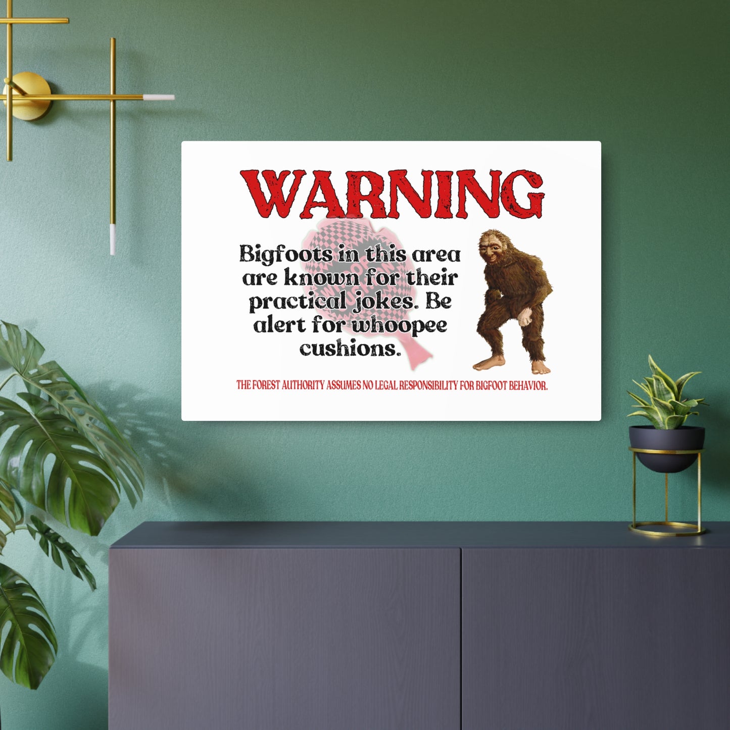 Bigfoot Metal Art Sign