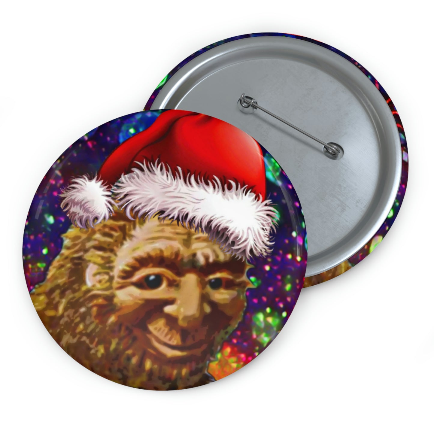 Santa Bigfoot Buttons