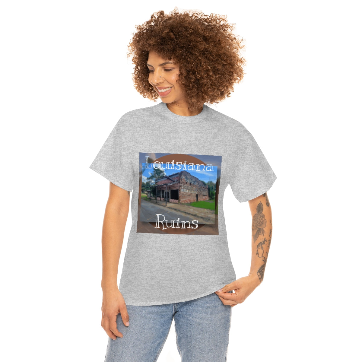 Unisex Louisiana Ruins Heavy Cotton Tee