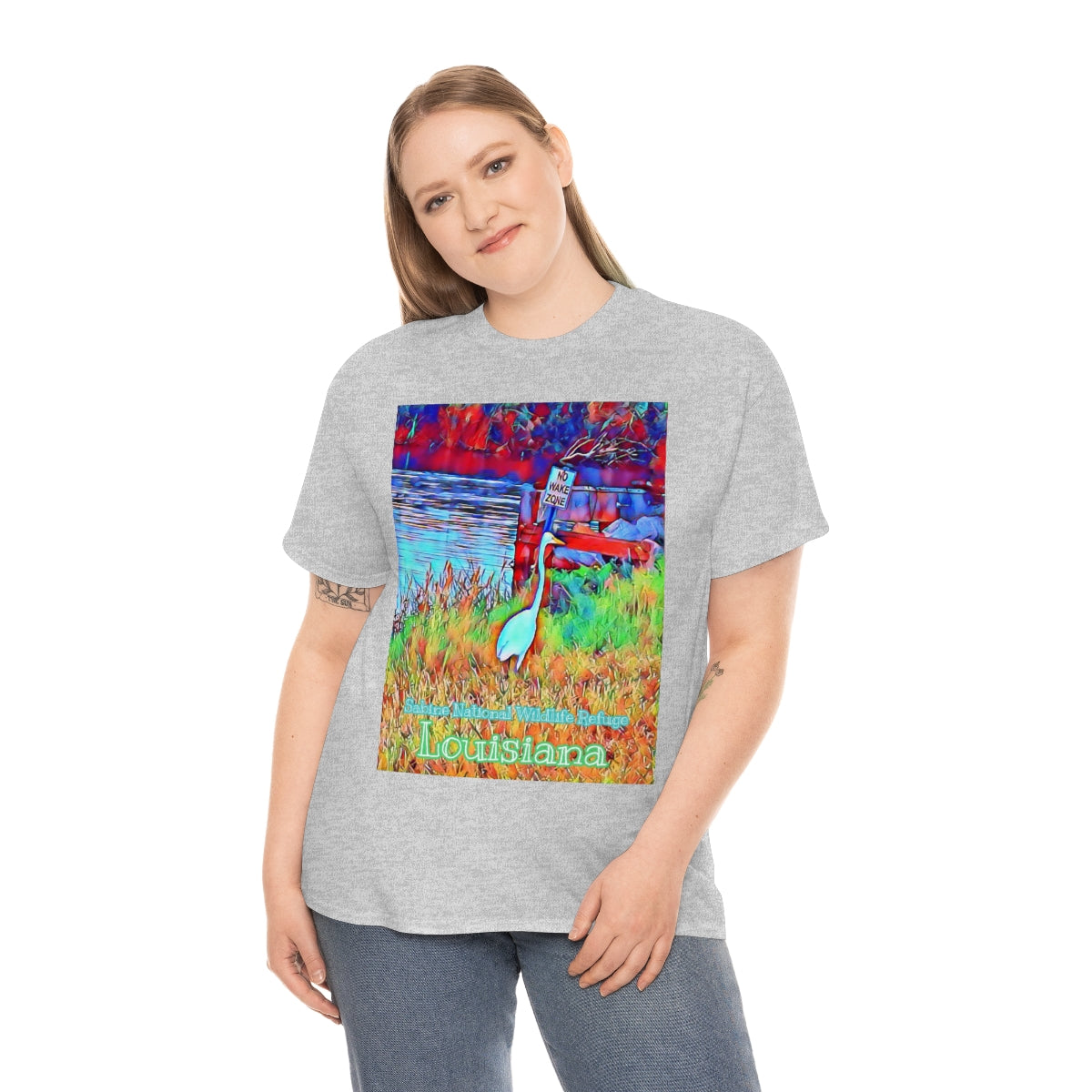 Unisex Louisiana Egret Heavy Cotton Tee