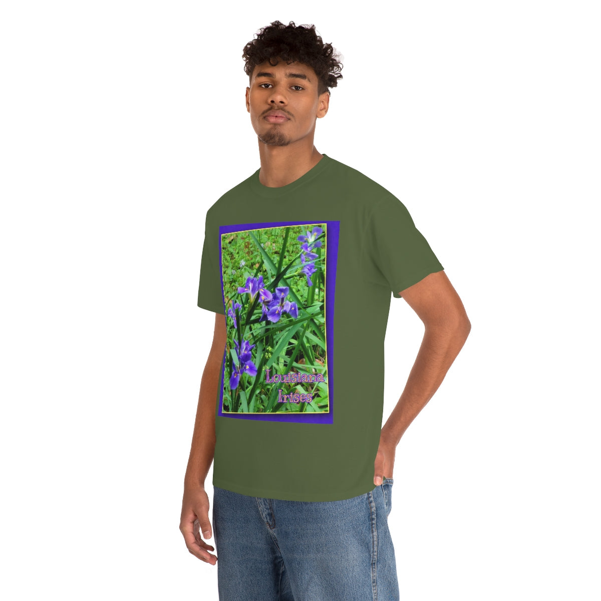 Louisiana Irises Heavy Cotton Tee