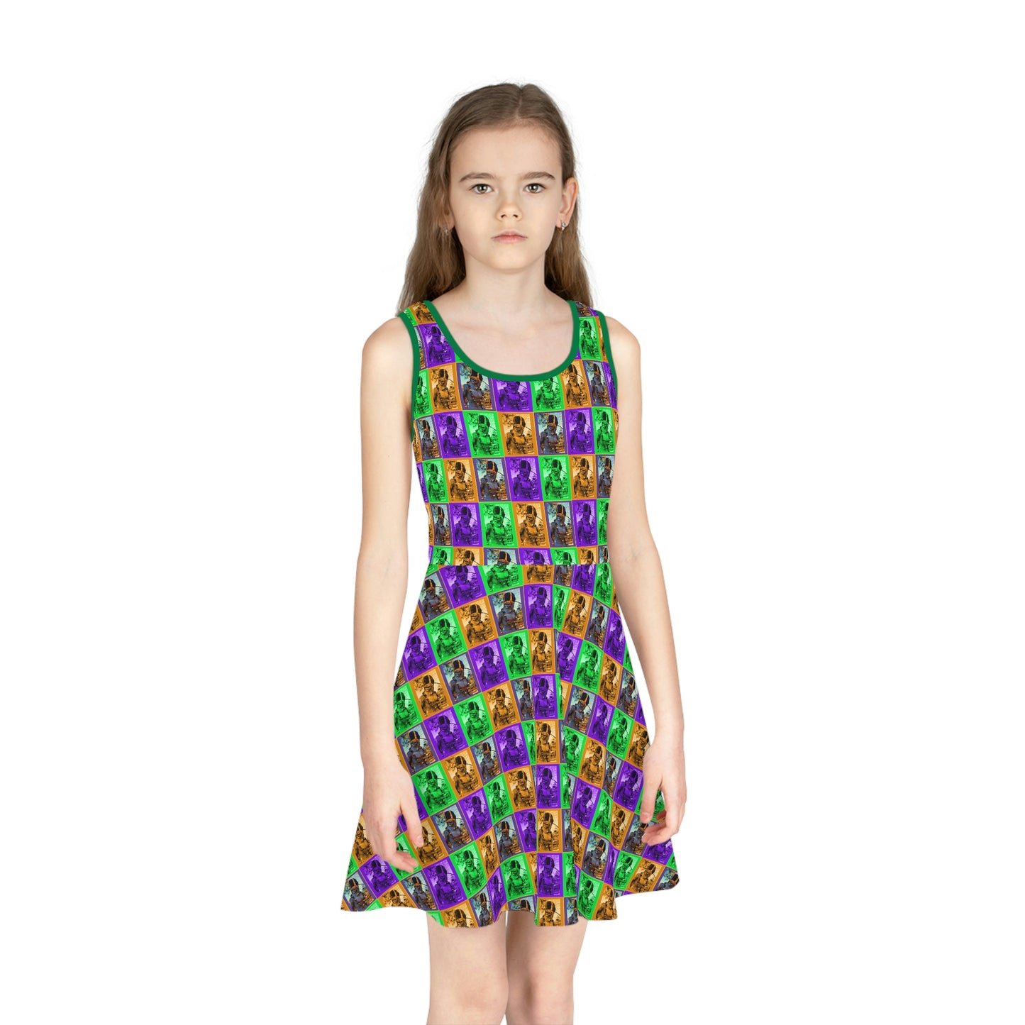 Bigfoot's Mardi Gras Girls' Sundress