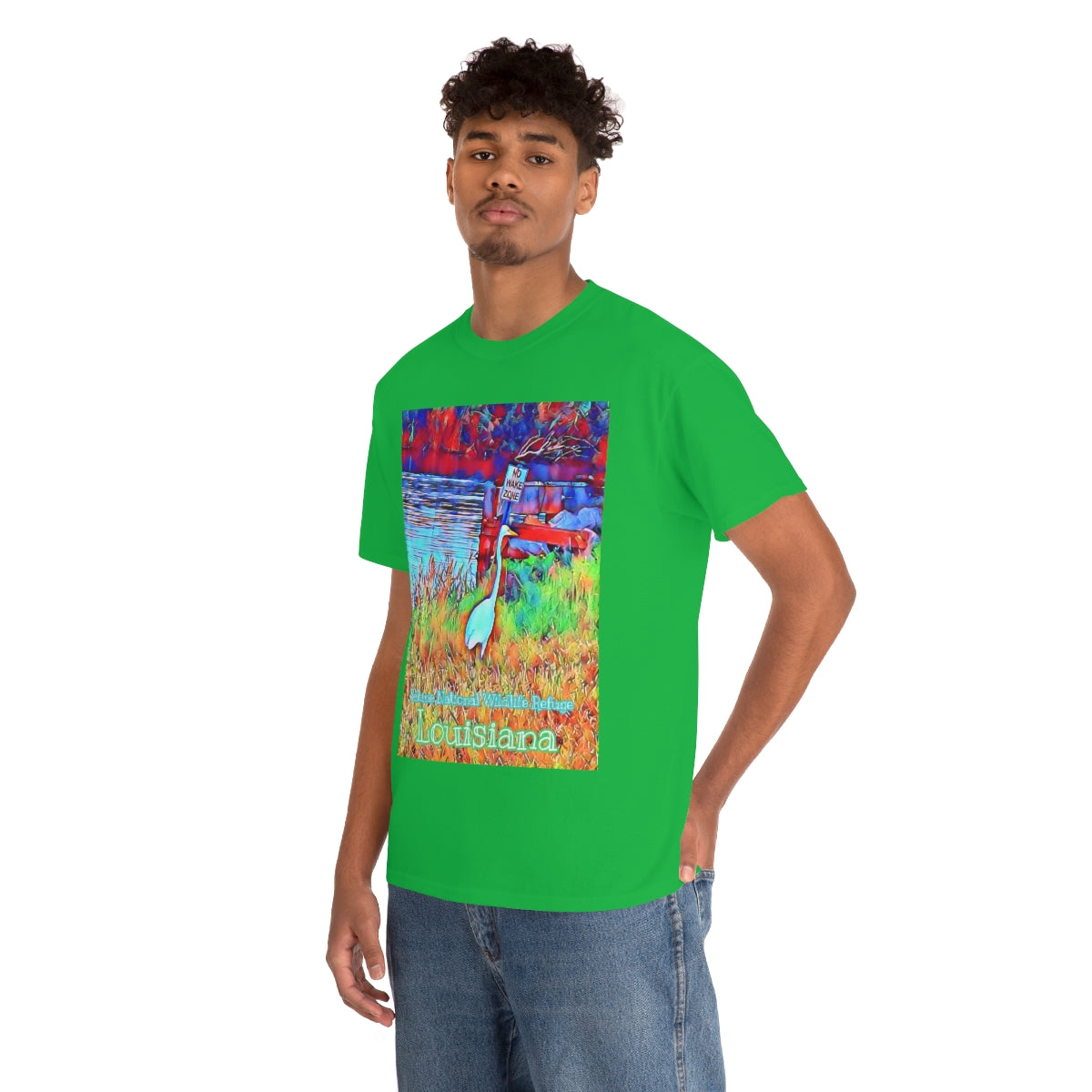 Louisiana Egret Heavy Cotton Tee