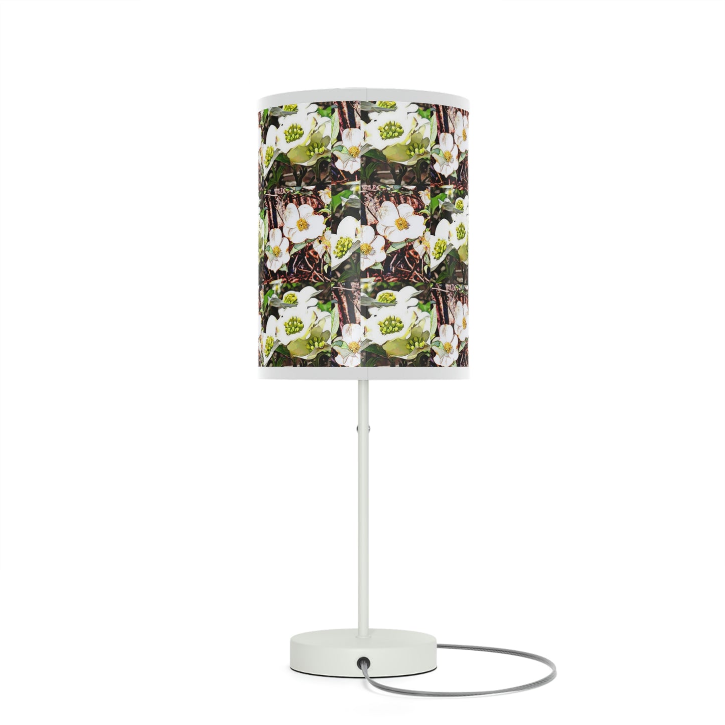 Dogwood Blossoms Lamp on a Stand