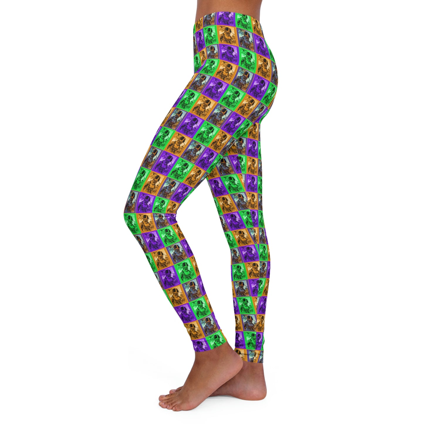 Bigfoot's Mardi Gras Women's Spandex Leggings